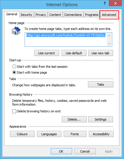 Best settings for internet options