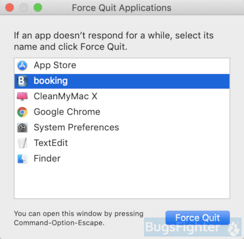 Force quit apps on mac