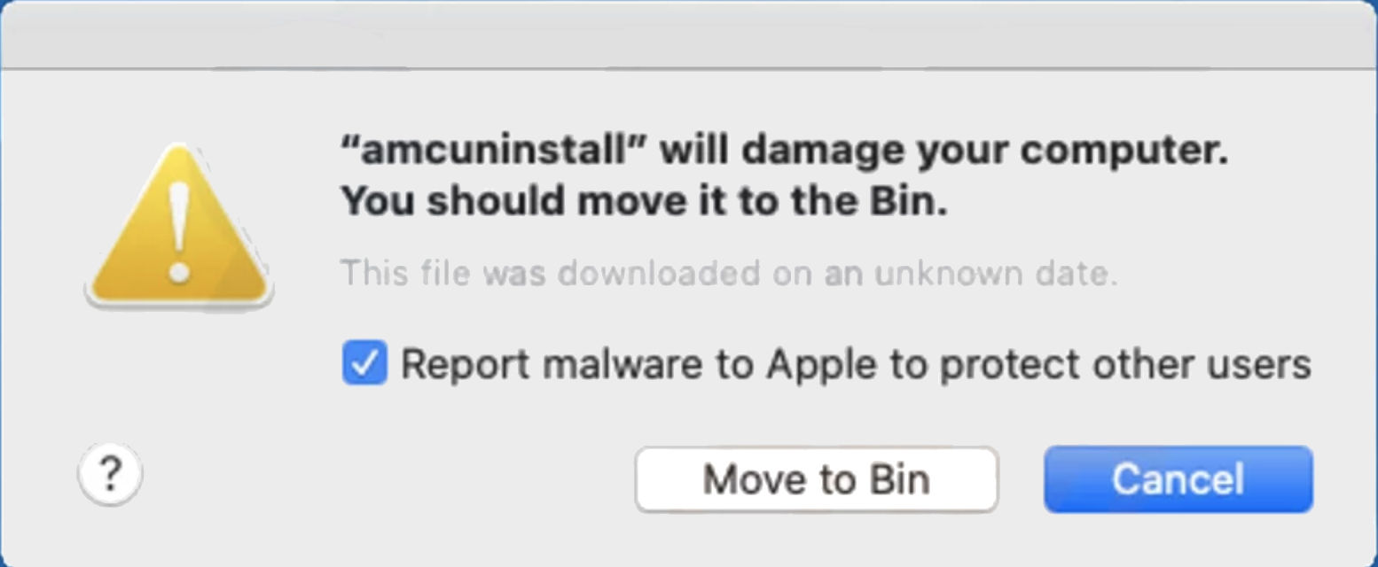 the advanced mac cleaner popup