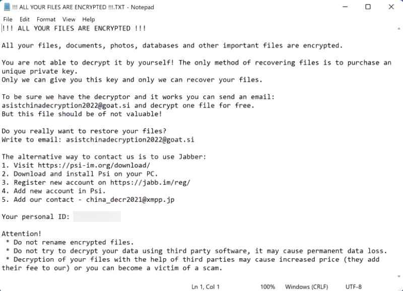 How to remove Asistchinadecryption Ransomware and decrypt ...