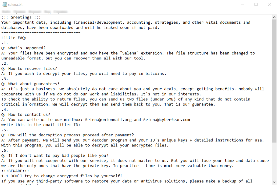 How To Remove Selena Ransomware And Decrypt .selena Files - Bugsfighter