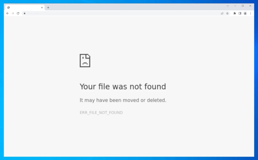 How to fix ERR_FILE_NOT_FOUND error in Google Chrome - BugsFighter